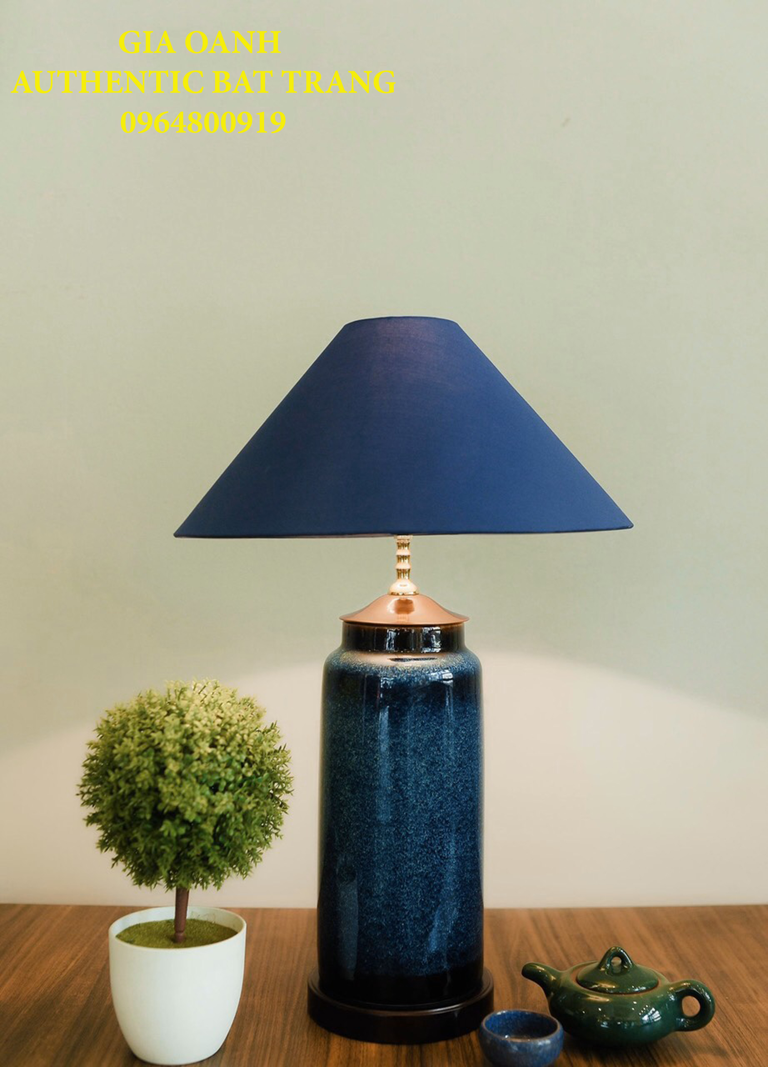 Beautiful lamp made by gia oanh authentic bat trang factory