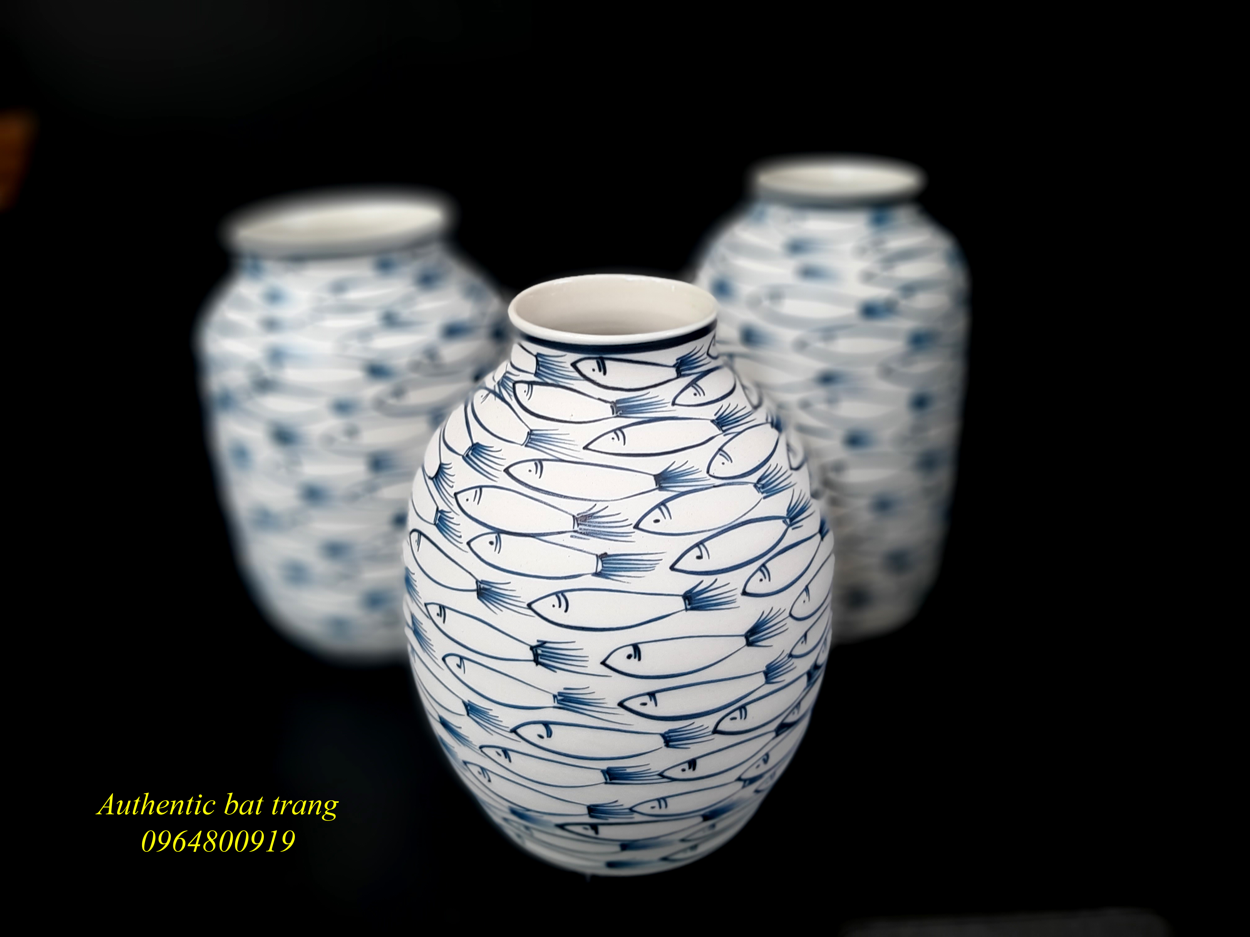 Sản phẩm bình cắm hoa sản xuất tại xưởng gốm sứ Authentic bat trang