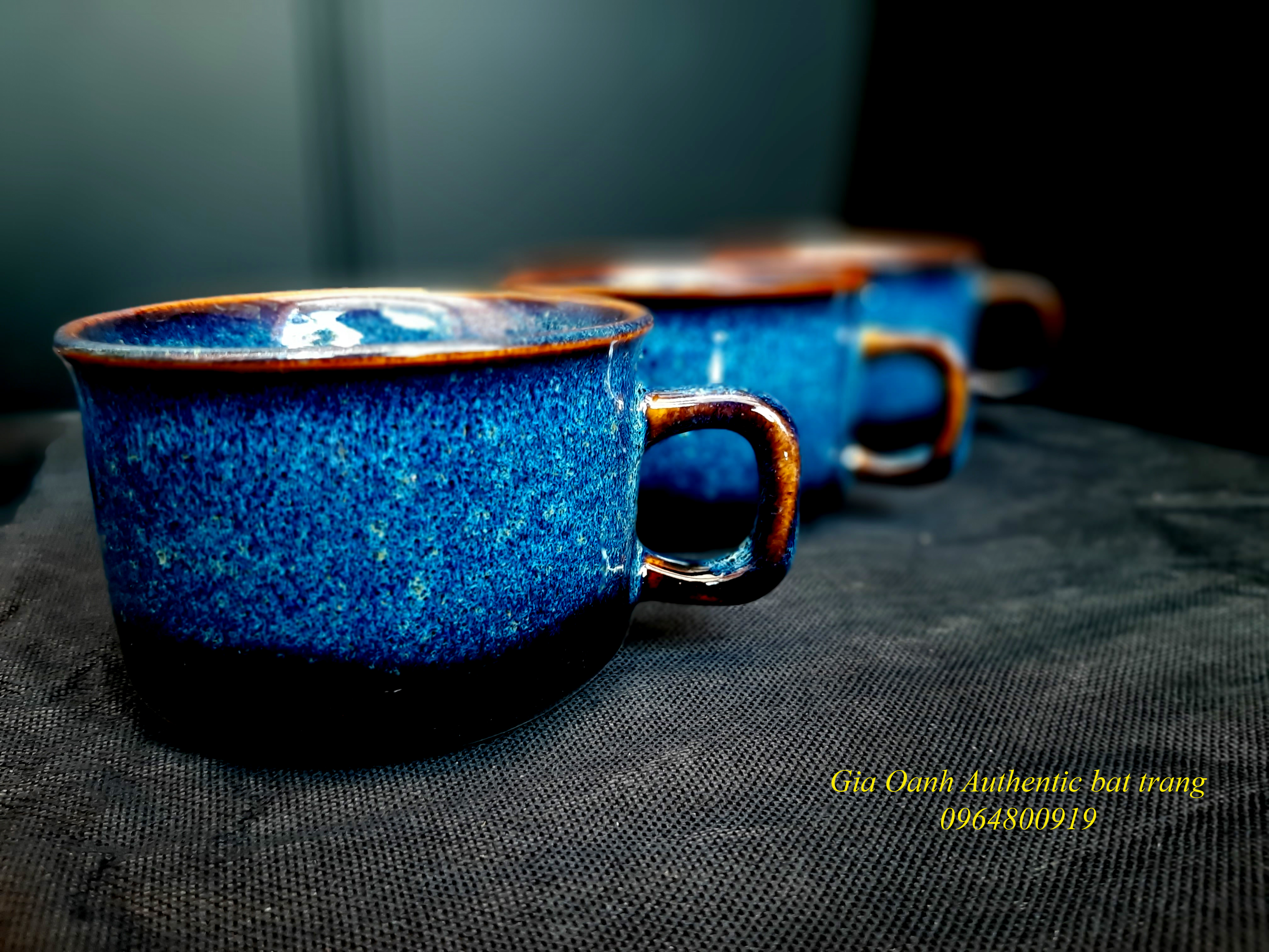 Sản phẩm cốc cà phê men xanh hỏa biến đẹp và đẳng cấp sản xuất tại xưởng Gia Oanh Authentic bat trang