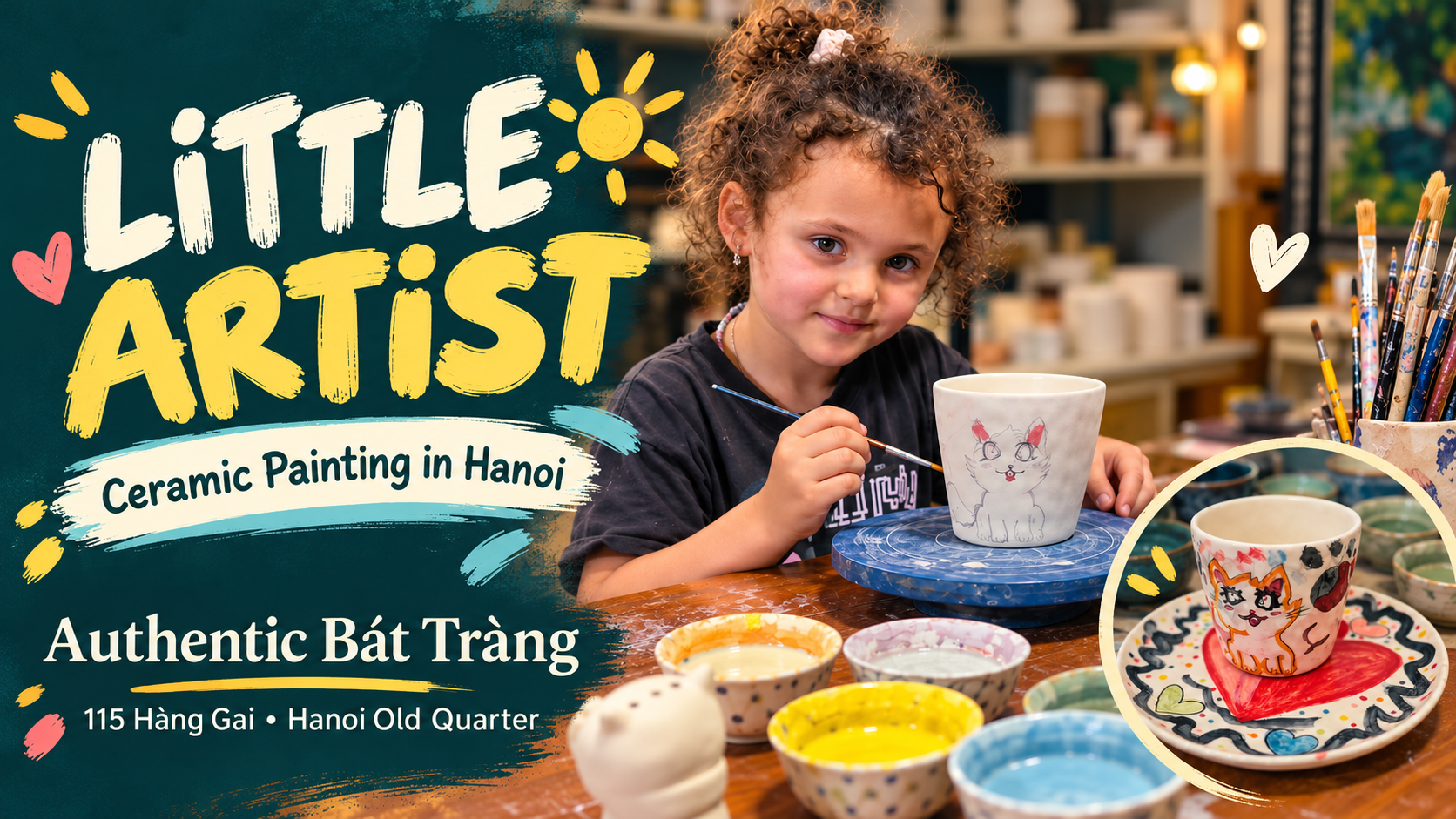 Ceramic Painting in Hanoi with Kids