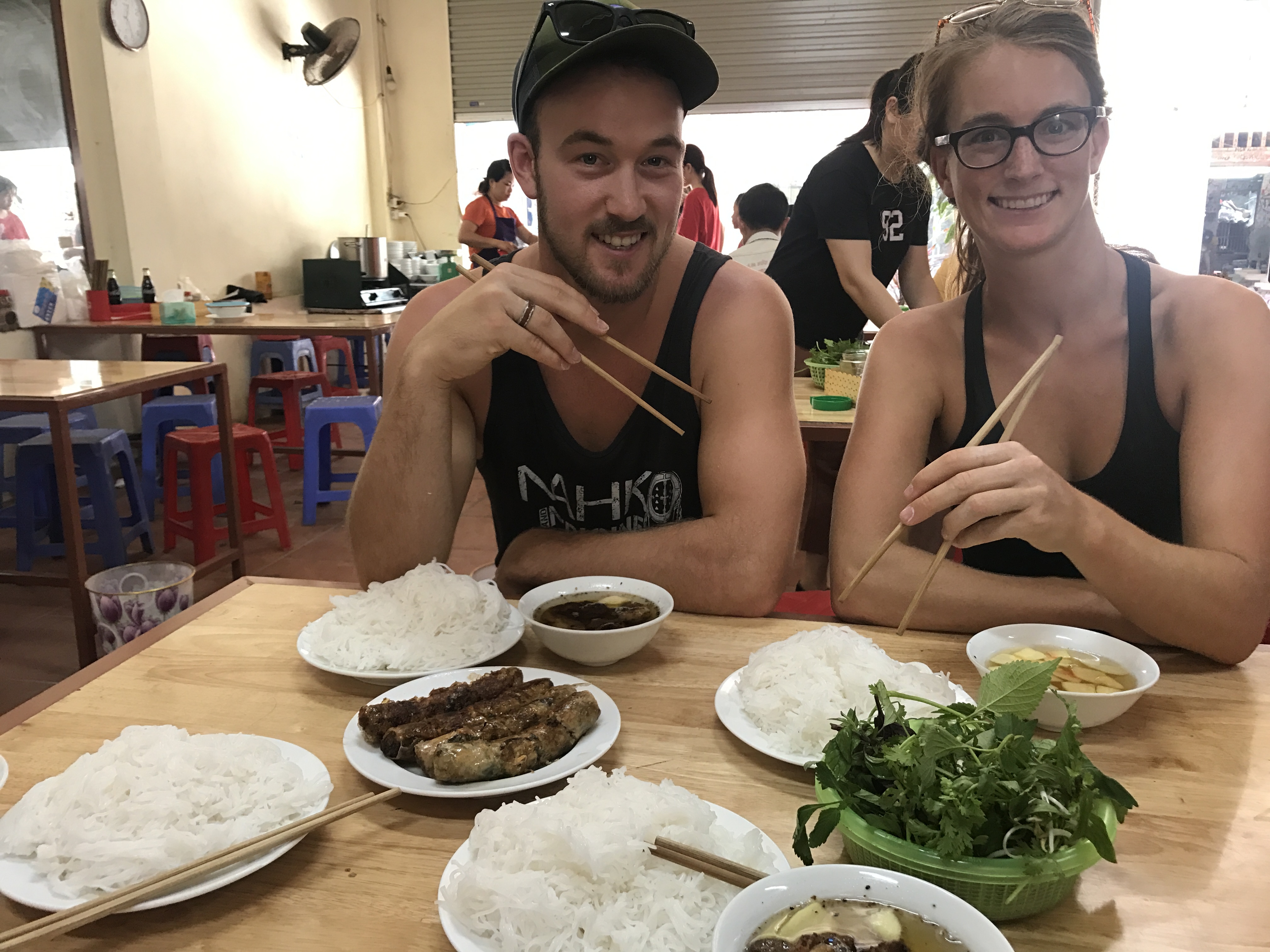 Lunch at Bun cha Battrang restaurant