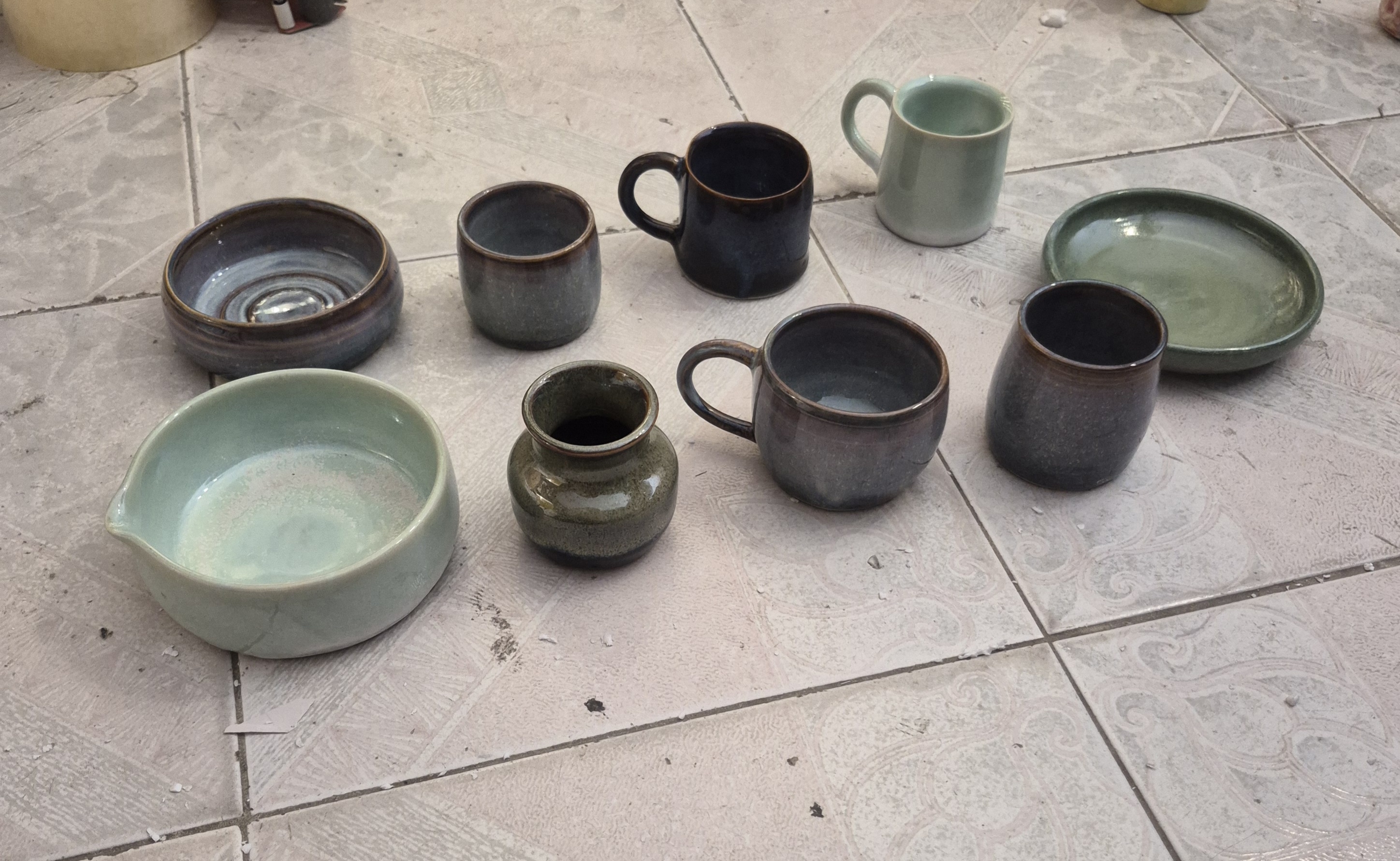 Pottery products after firing