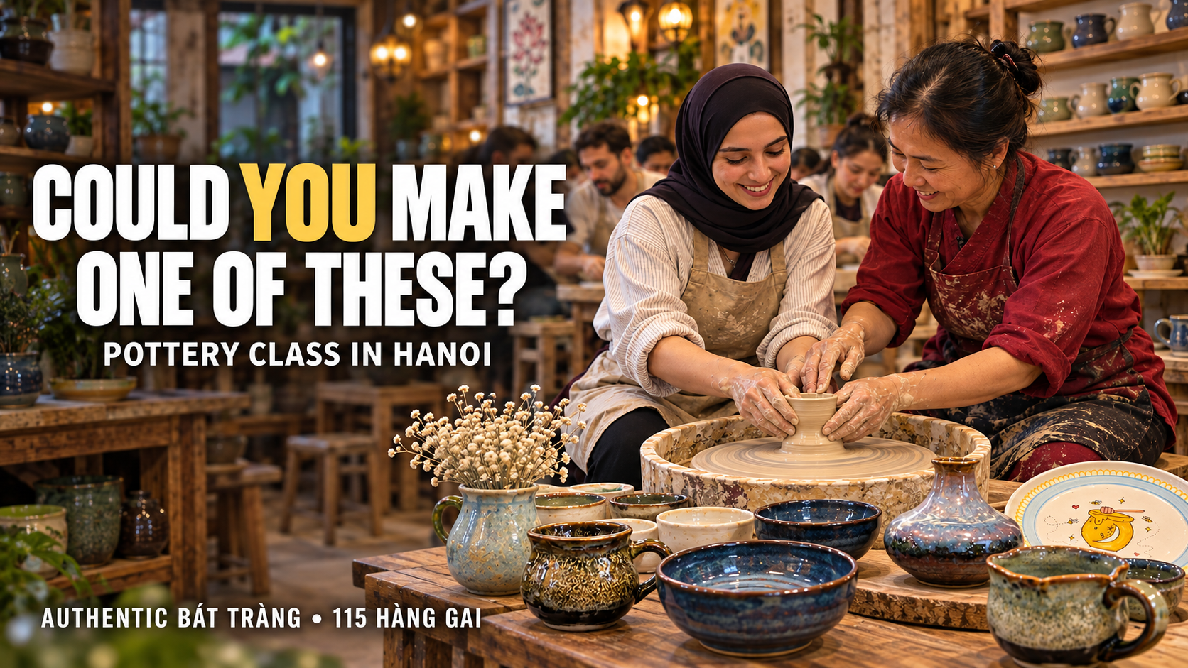 Make Your Own Pottery in Hanoi | Authentic Bát Tràng
