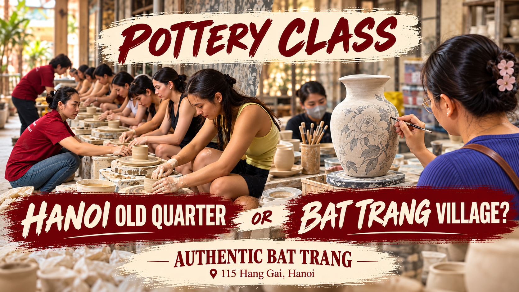Pottery Class in Hanoi Old Quarter or Bat Trang Village?