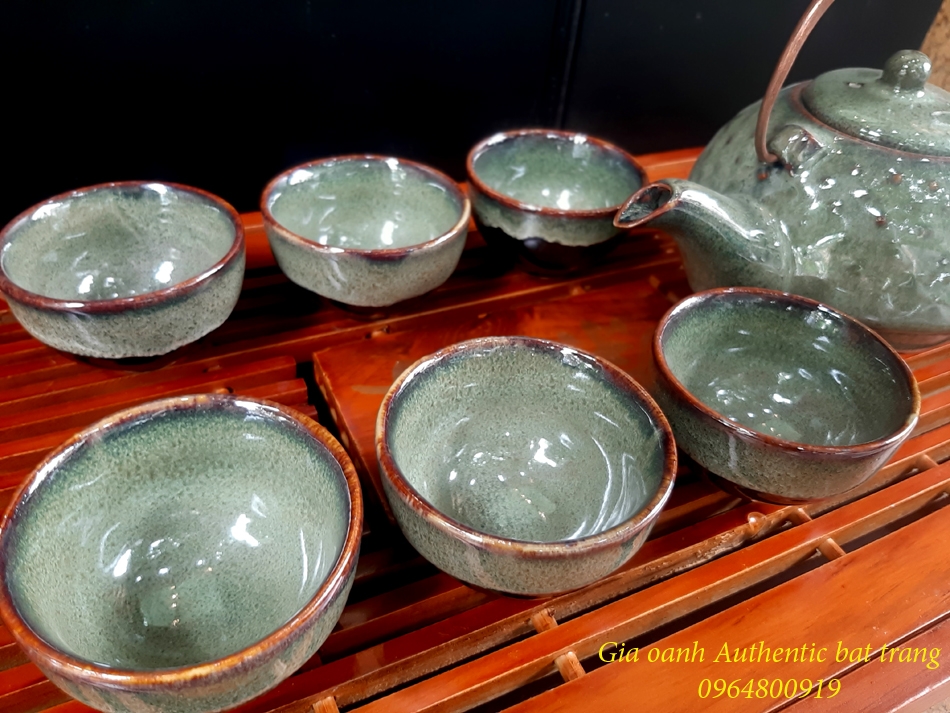 Bộ ấm hạt men thỏ ngọc đẳng cấp chỉ có tại gia oanh authentic bat trang