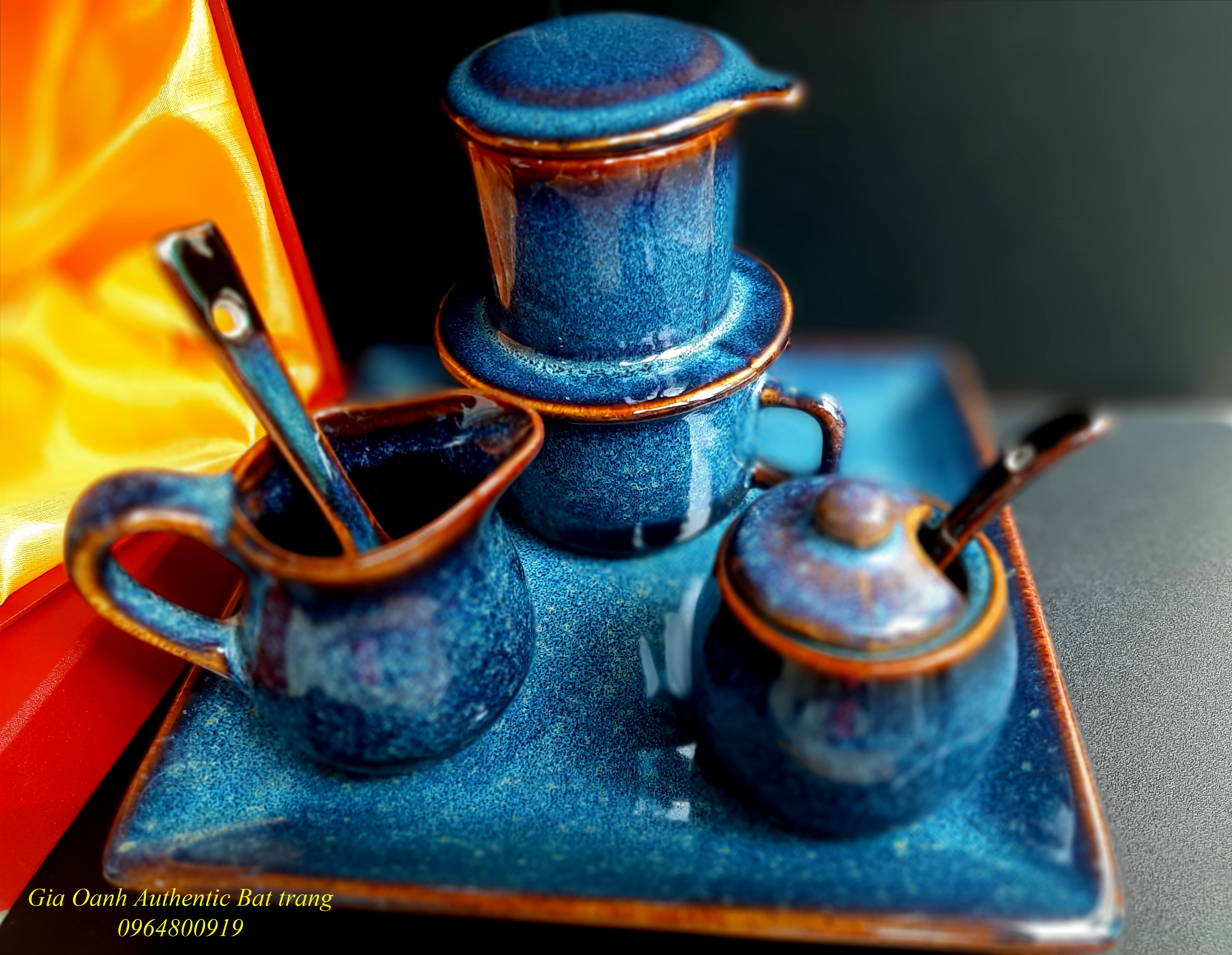 COFFEE GIFT SET S2 -BỘ QUÀ TẶNG CÀ PHÊ PHIN -HÀNG QUÀ TẶNG GỐM SỨ ĐỘC ĐÁO VÀ Ý NGHĨA CỦA GIA OANH AUTHENTIC BAT TRANG
