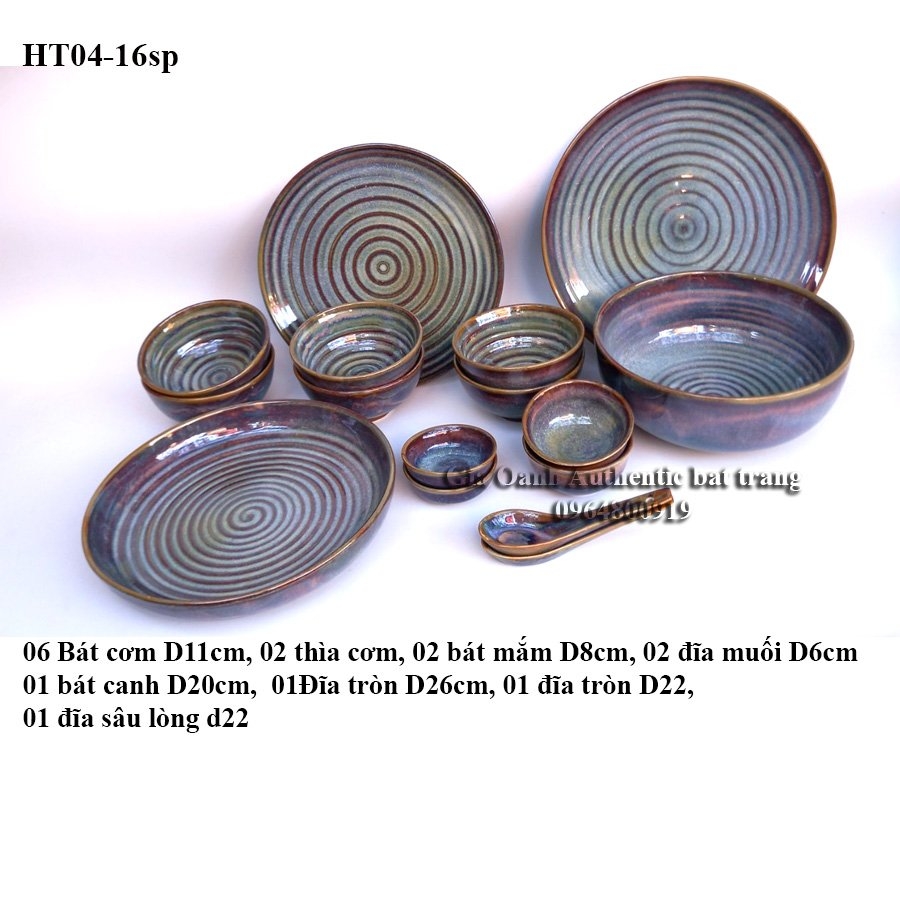 [HOT TREND] HIGH-CLASS TABLEWARE SET WITH GLAZED ENAMEL- GIA OANH AUTHENTIC BAT TRANG CERAMICS WORKSHOP