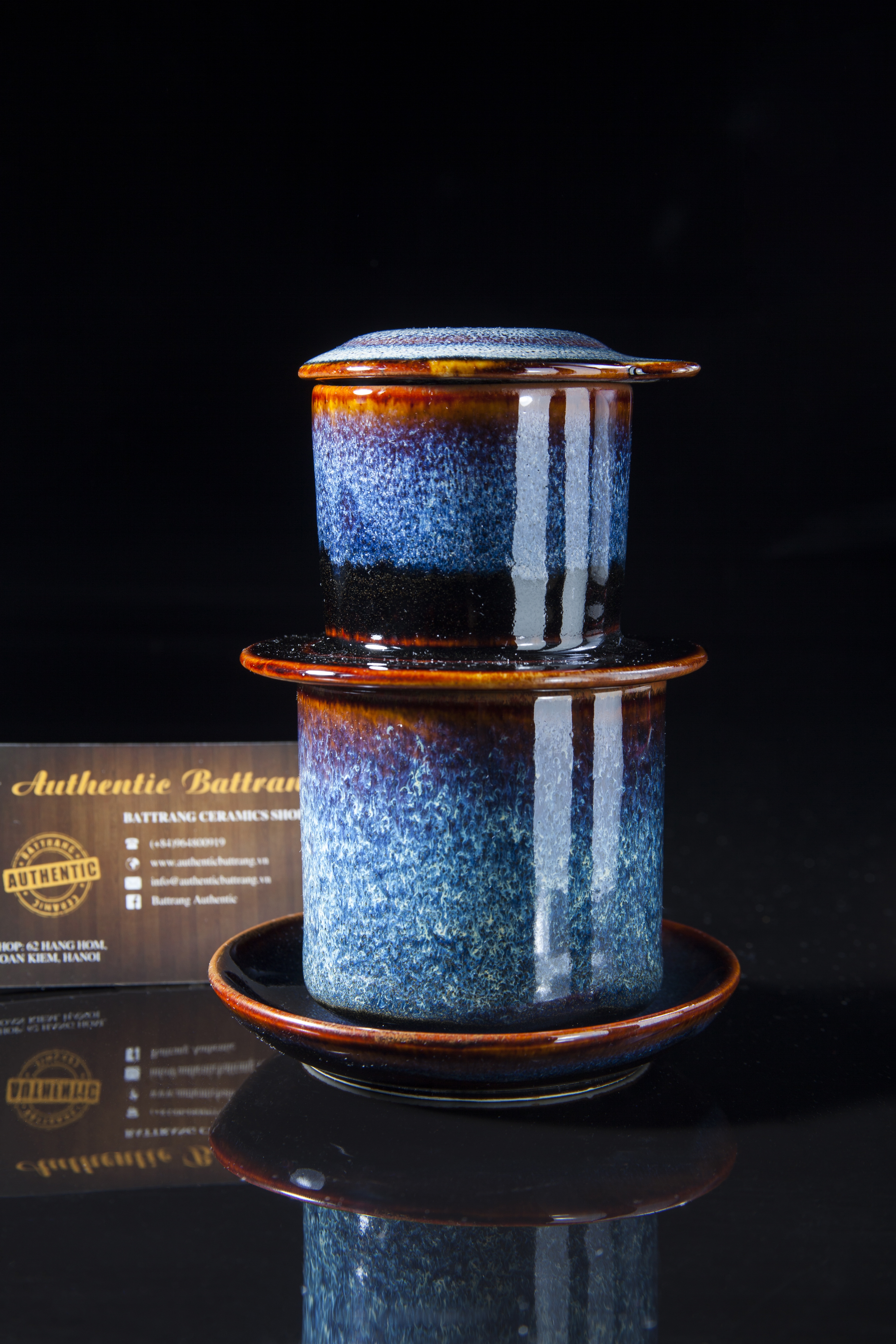 Beautiful Vietnamese coffee set make by Gia Oanh Authentic bat trang