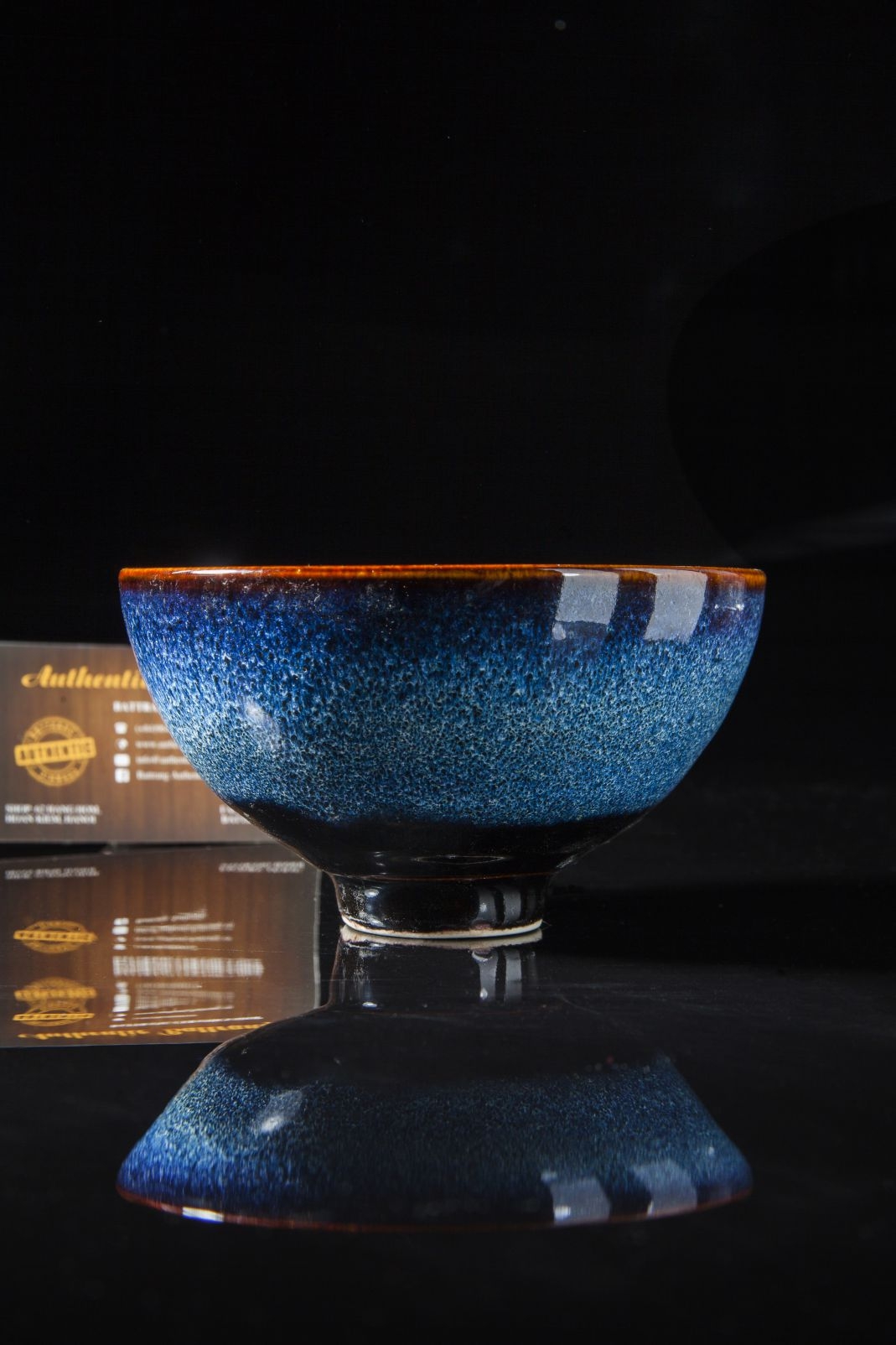 Blue glaze soup bowl 2