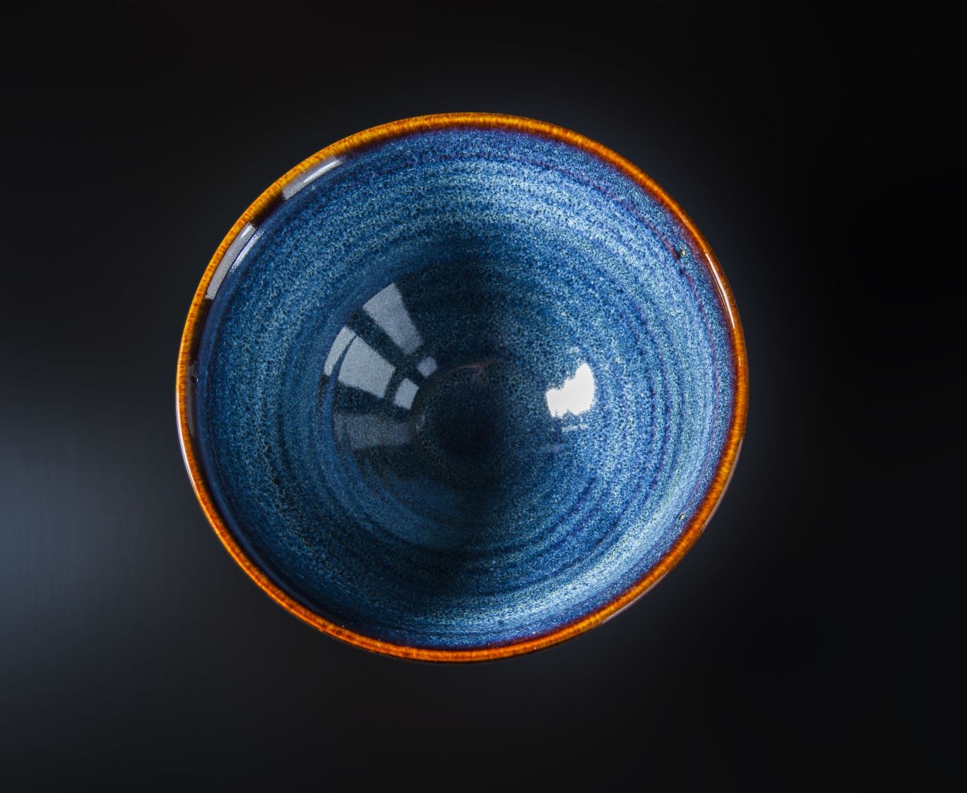 Blue glaze soup bowl 2