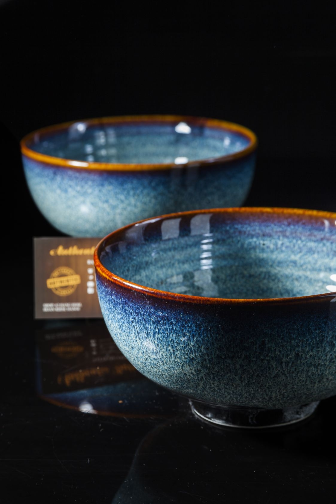 Blue glaze soup bowl 1