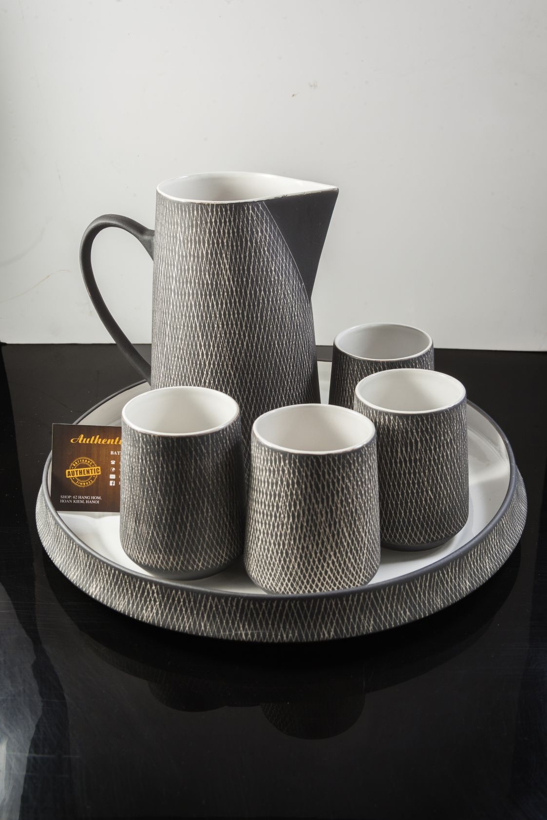 Ceramic pitcher set/ Bộ bình gại xước hàng chuẩn châu âu sản xuất tại bát  tràng