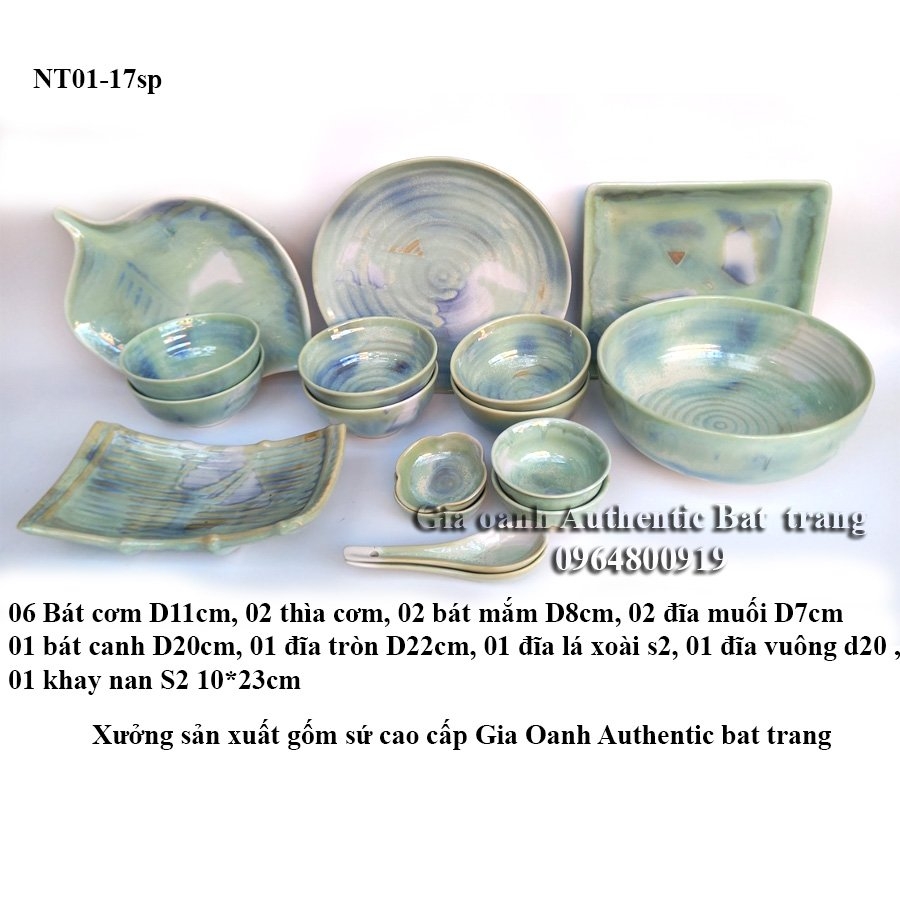 PEARL TABLEWARE AND DISHES - HIGH-GRADE FLAMING ENAMEL - ART - BEAUTIFUL AND LUXURIOUS - AUTHENTIC GIA OANH CERAMICS