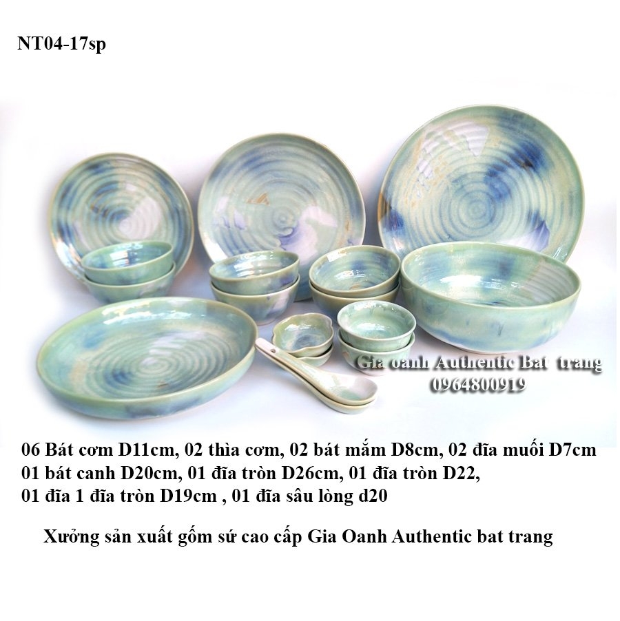 PEARL TABLEWARE AND DISHES - HIGH-GRADE FLAMING ENAMEL - ART - BEAUTIFUL AND LUXURIOUS - AUTHENTIC GIA OANH CERAMICS
