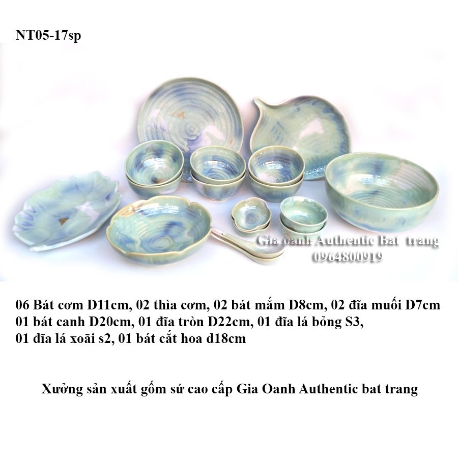 PEARL TABLEWARE AND DISHES - HIGH-GRADE FLAMING ENAMEL - ART - BEAUTIFUL AND LUXURIOUS - AUTHENTIC GIA OANH CERAMICS
