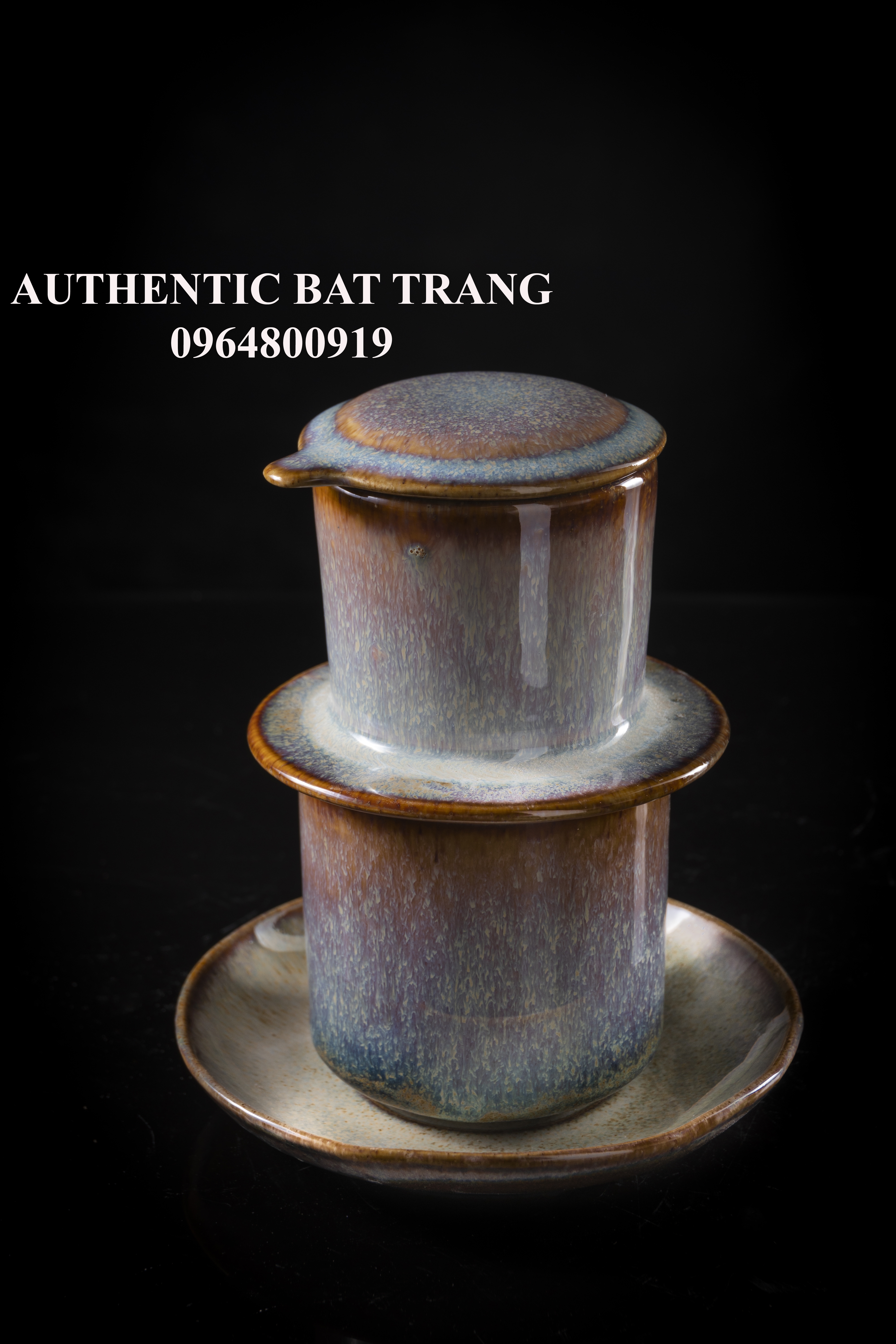 Beautiful Vietnamese coffee set / Bộ phin sứ  men hỏa biến Hồng tuyết trà, đẳng cấp sản xuất tại xưởng gốm sứ Gia oanh Authentic bat trang