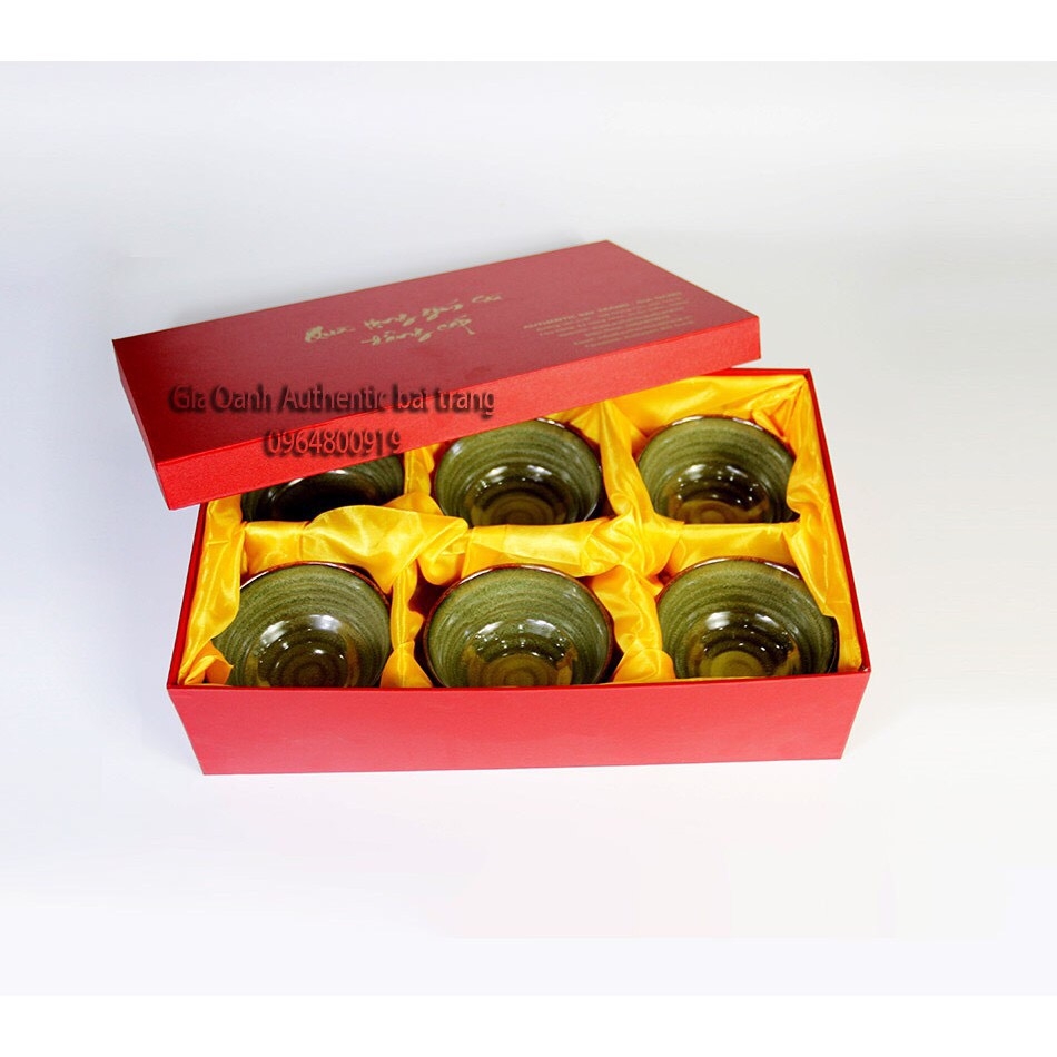 JADE RABBIT ENAMEL RICE BOWL - HIGH-CLASS CERAMIC GIFT SET MADE IN AUTHENTIC BAT TRANG CERAMICS FACTORY