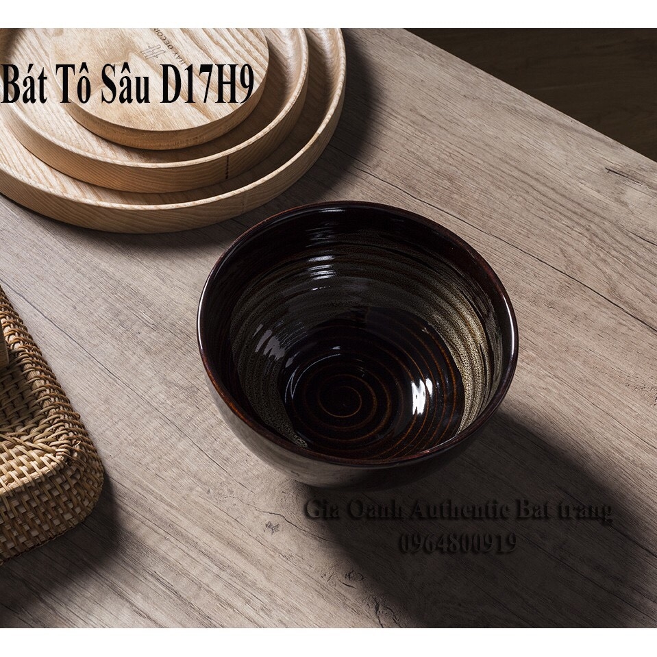 Bowls (for soup, pho)  glaze wings stickers- PREMIUM - Authentic Gia Oanh workshop specializing in hotel restaurant ceramics