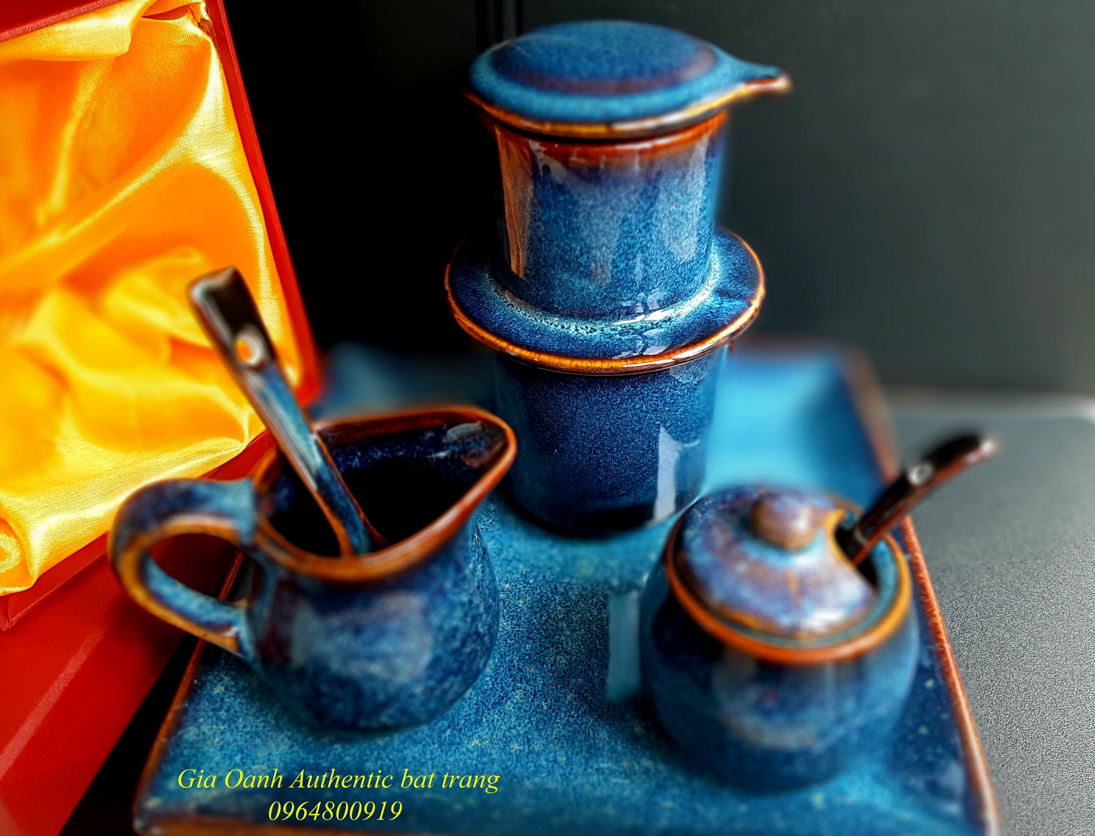 COFFEE GIFT SET S3 -BỘ QUÀ TẶNG CÀ PHÊ PHIN -HÀNG QUÀ TẶNG GỐM SỨ ĐỘC ĐÁO VÀ Ý NGHĨA CỦA GIA OANH AUTHENTIC BAT TRANG