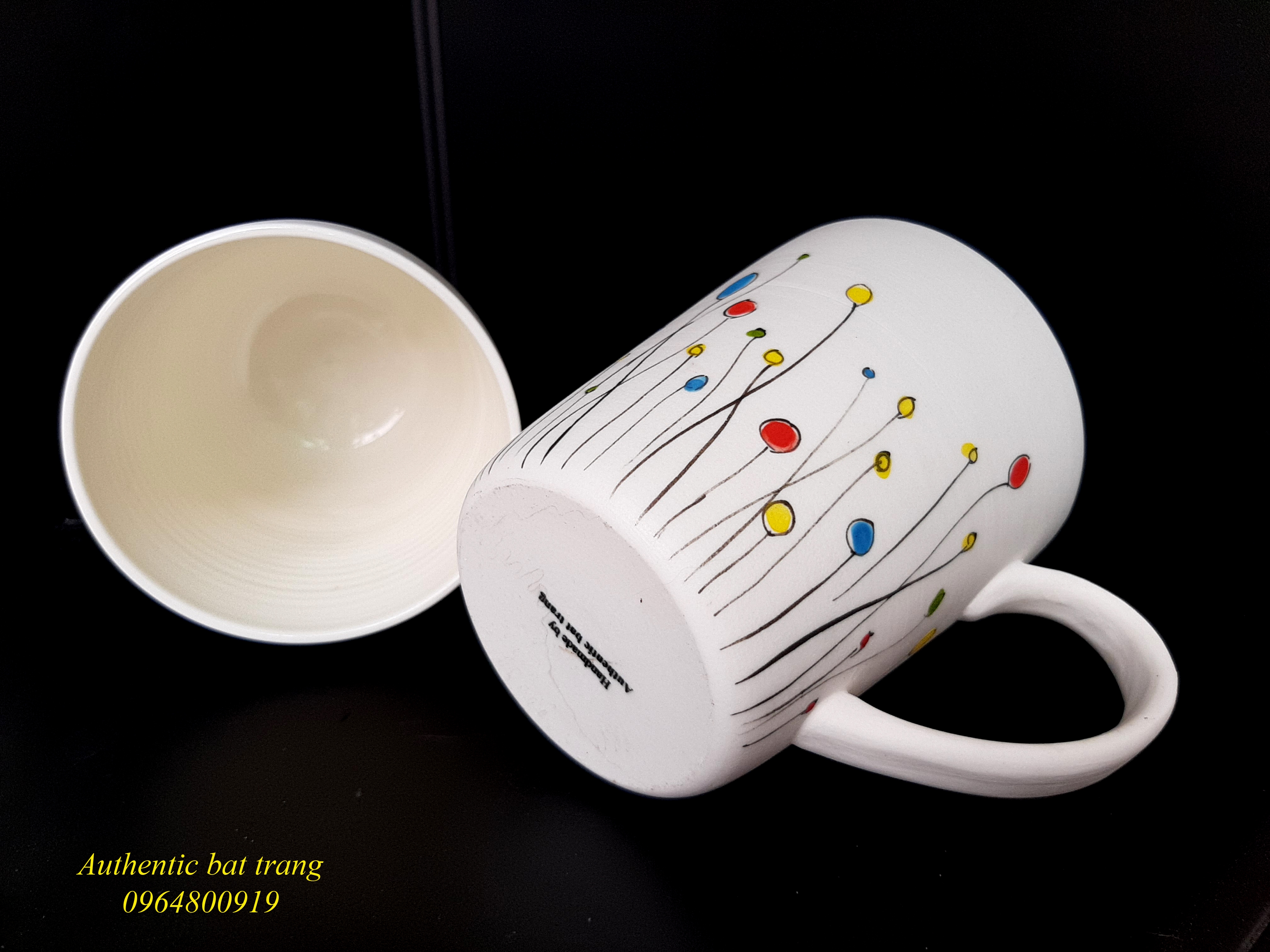 Bloon tea cups- Cốc trà vuốt tay và vẽ tay sản xuất tại xưởng gốm sứ Authentic bát tràng