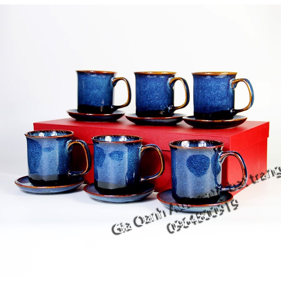 HOT- LUNAR NEW YEAR GIFT SET 2022- SET OF 6 LUXURY VARIOUS ENAMEL CUPS AND PLate - BEAUTIFUL AND LUXURY BY AUTHENTIC BAT TRANG