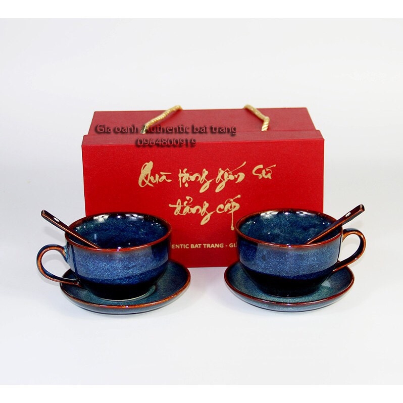 GIFT SET OF PREMIUM TEA AND COFFEE CUPS - PRODUCTS MADE IN AUTHENTIC CERAMICS FACTORY BAT TRANG