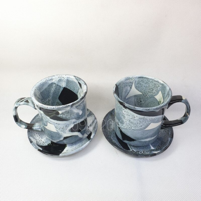 BEAUTIFUL - Unique artistic enamel drink cup - high-quality glaze made in authentic bat Trang factory