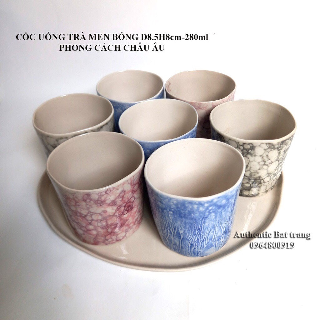 BEAUTIFUL AND LUXURY  tea cups D8.5H8cm-280ml European Style- Authentic Ceramics