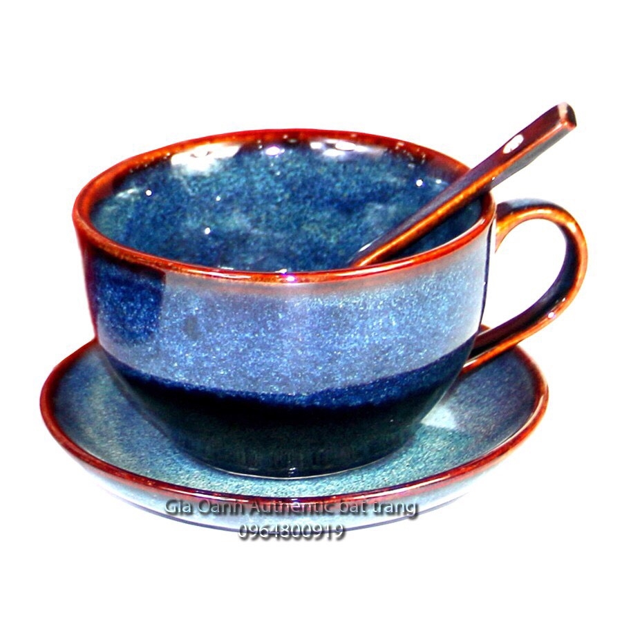 CAPPUCCINO CUPS / HIGH-CLASS ENAMEL TEA DRINK - SPECIALIZED FOR RESTAURANTS, 5 * HOTELS - GIA OANH AUTHENTIC BAT TRANG