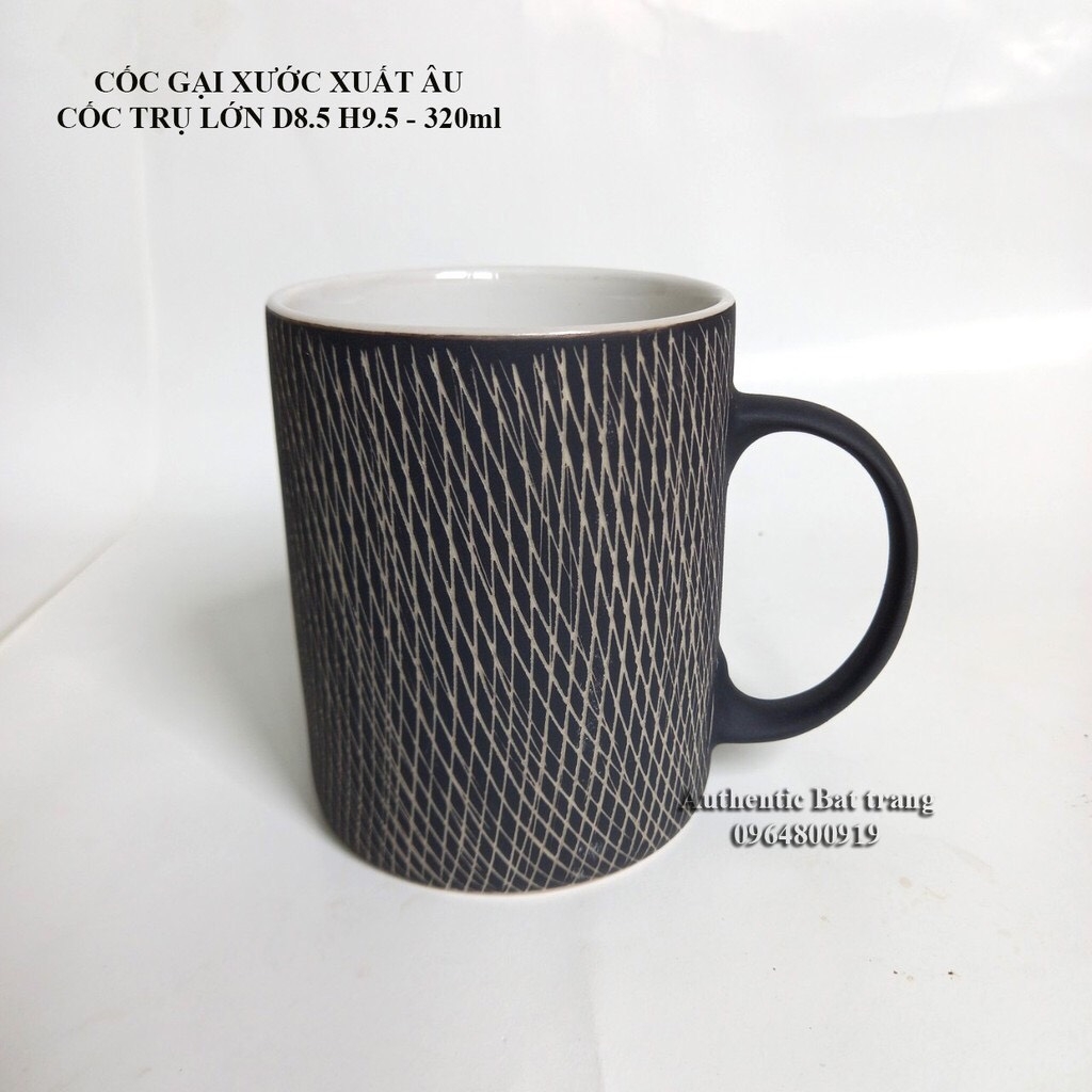 Scratch patterned mug - EU - Unique style to enjoy tea and coffee - Authentic Bat Trang ceramics workshop