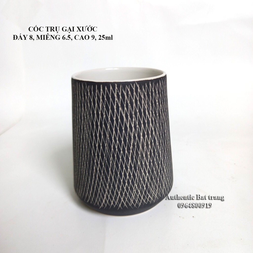 SCRATCH PATTERNED MUG - EU - UNIQUE STYLE TO ENJOY TEA AND COFFEE - AUTHENTIC BAT TRANG CERAMICS WORKSHOP