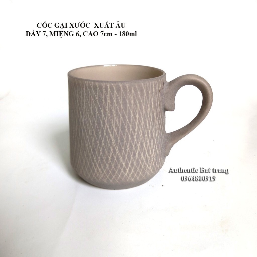 Scratch patterned mug - EU - Unique style to enjoy tea and coffee - Authentic Bat Trang ceramics workshop