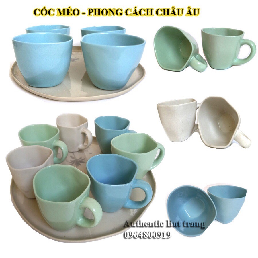 DISTORTED CUP - UNIQUE STYLE FOR ENJOYING TEA AND COFFEE - AUTHENTIC BAT TRANG CERAMICS