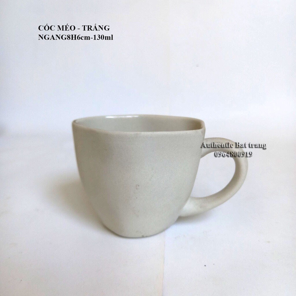 Distorted cup - Unique style for enjoying tea and coffee - Authentic Bat Trang ceramics