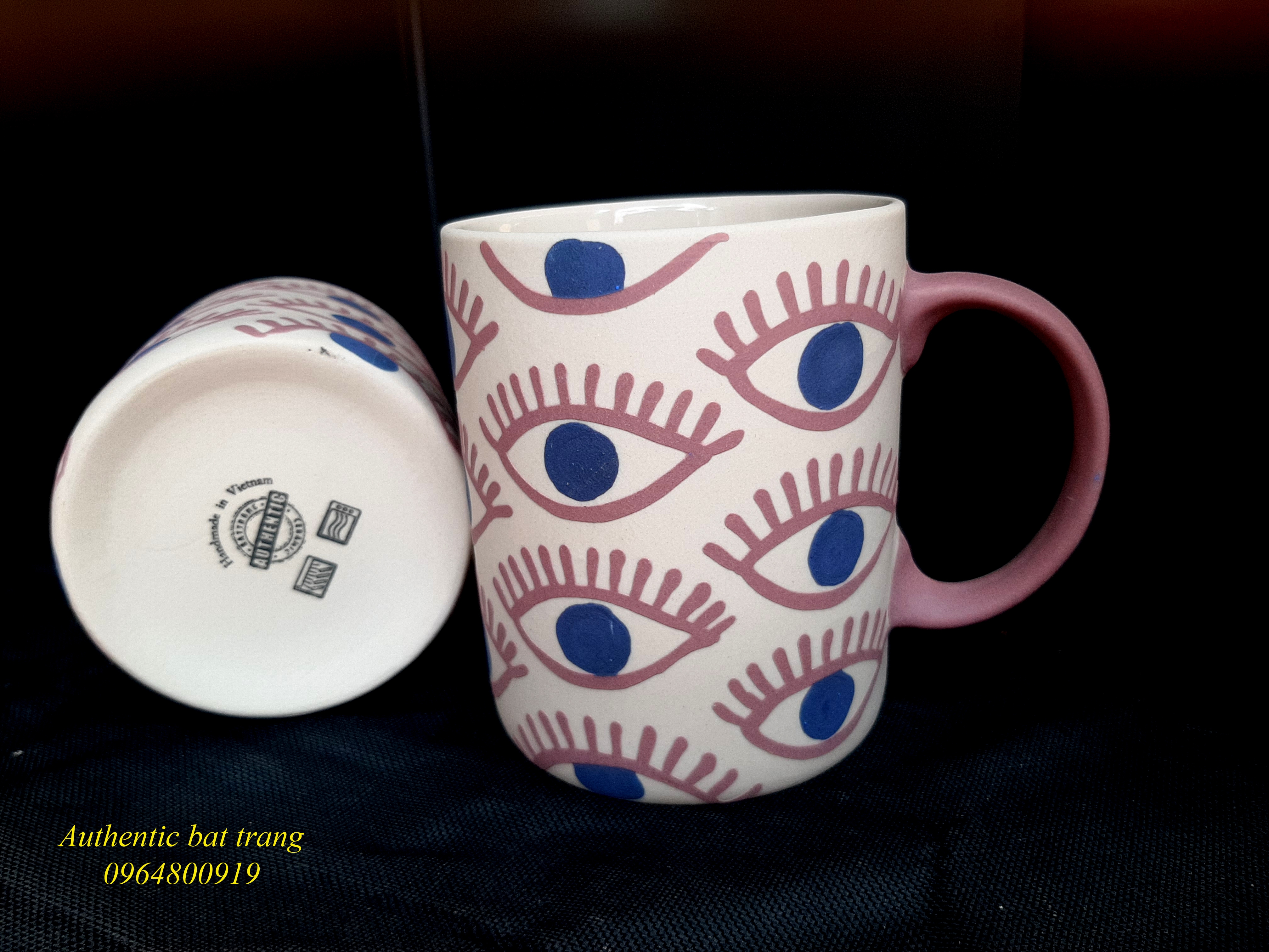 Eyes Cups/  Cốc mắt sản phẩm cốc uống trà, uống cà phê độc đáo thiết kế theo phong cách châu âu, sản xuất tại xưởng gốm authentic bat trang