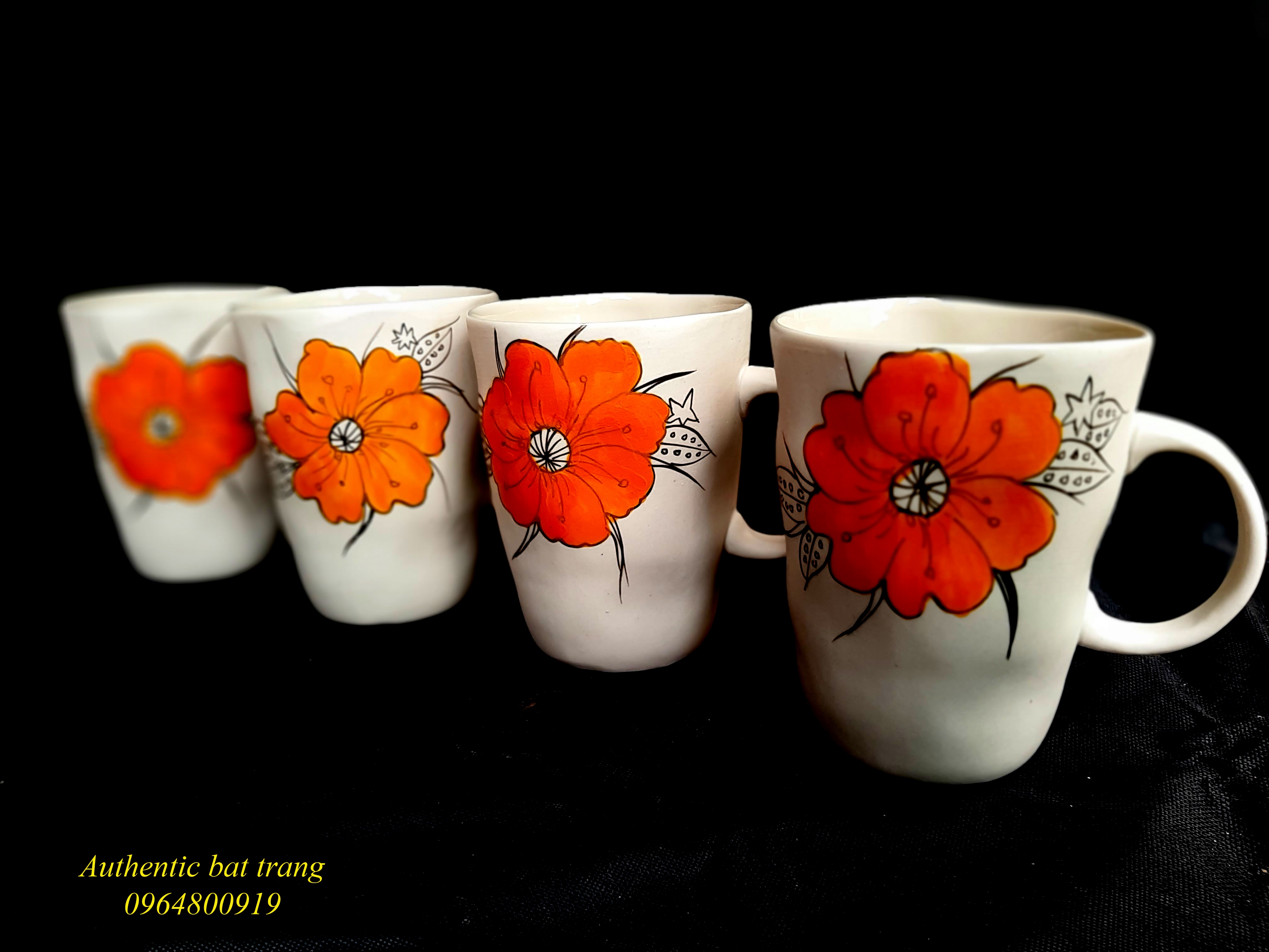 hãy chon ngay cho mình sản phẩm cốc vẽ tay của authentic bat trang 