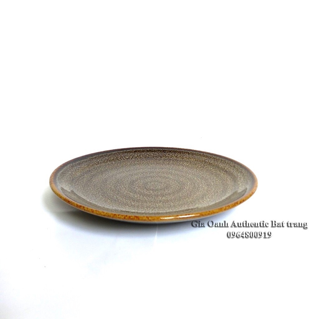 HIGH-QUALITY dining plate with yellow brocade enamel  - used for a 5-star hotel restaurant. Gia Oanh Authentic Bat Trang Ceramics Factory