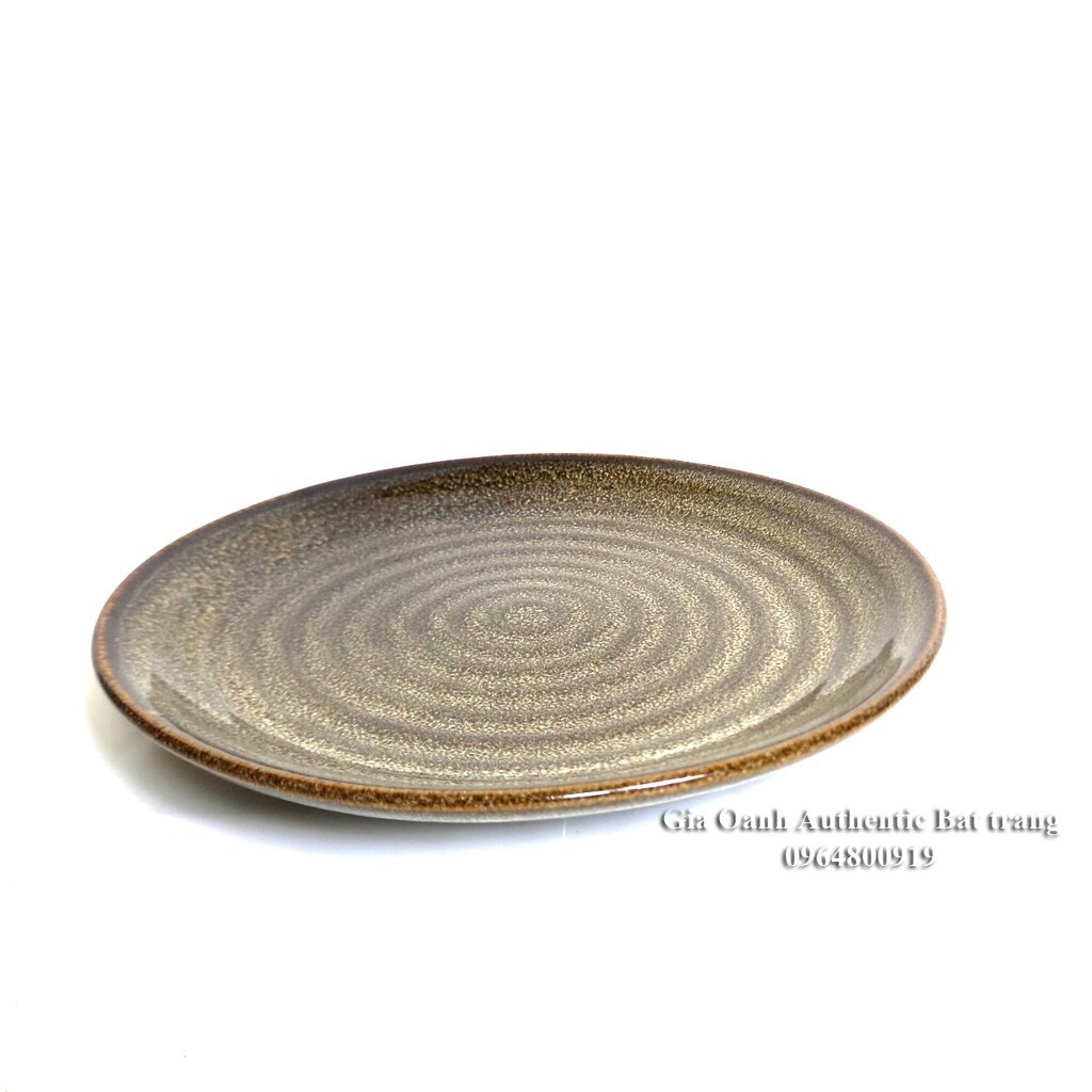 HIGH-QUALITY dining plate with yellow brocade enamel  - used for a 5-star hotel restaurant. Gia Oanh Authentic Bat Trang Ceramics Factory