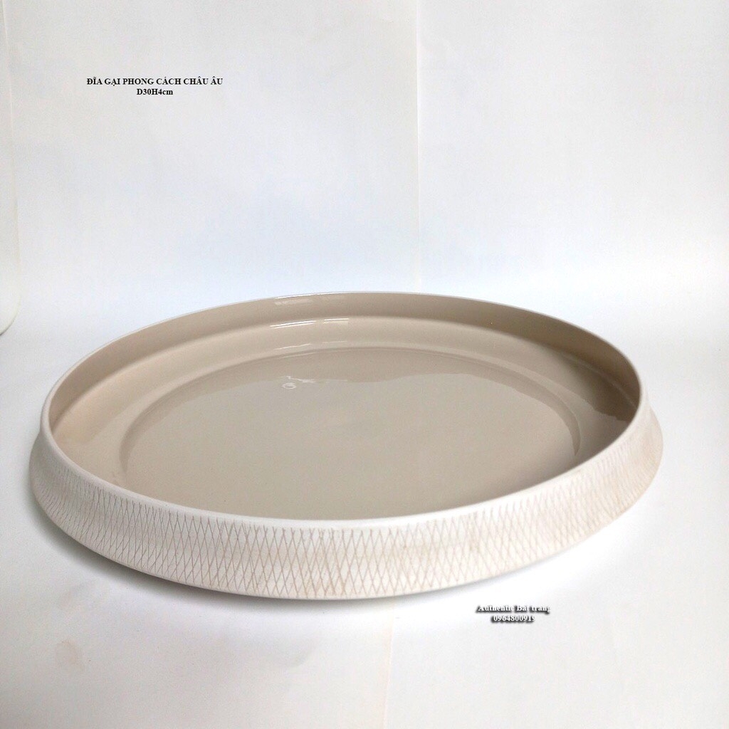 EUROPEAN QUALITY - WHITE scratch patterned dishes - SPECIALIZED in serving and decorating dishes, authentic ceramics
