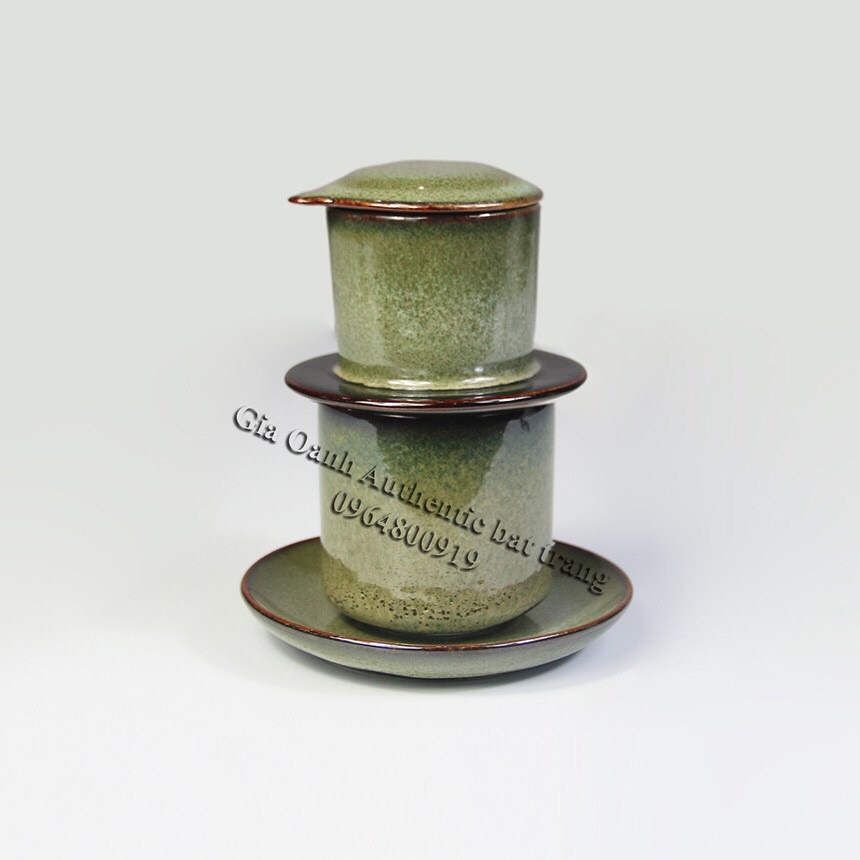 High-class porcelain filter coffee set, luxurious glaze made at Gia Oanh Ceramic Factory Authentic bat Trang