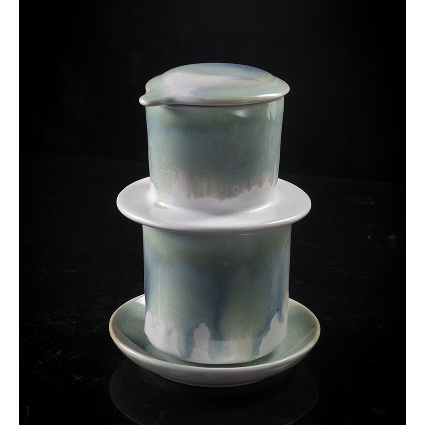 High-class porcelain filter coffee set, luxurious glaze made at Gia Oanh Ceramic Factory Authentic bat Trang