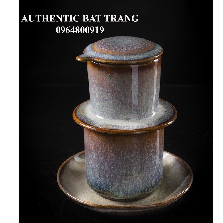 High-class porcelain filter coffee set, luxurious glaze made at Gia Oanh Ceramic Factory Authentic bat Trang
