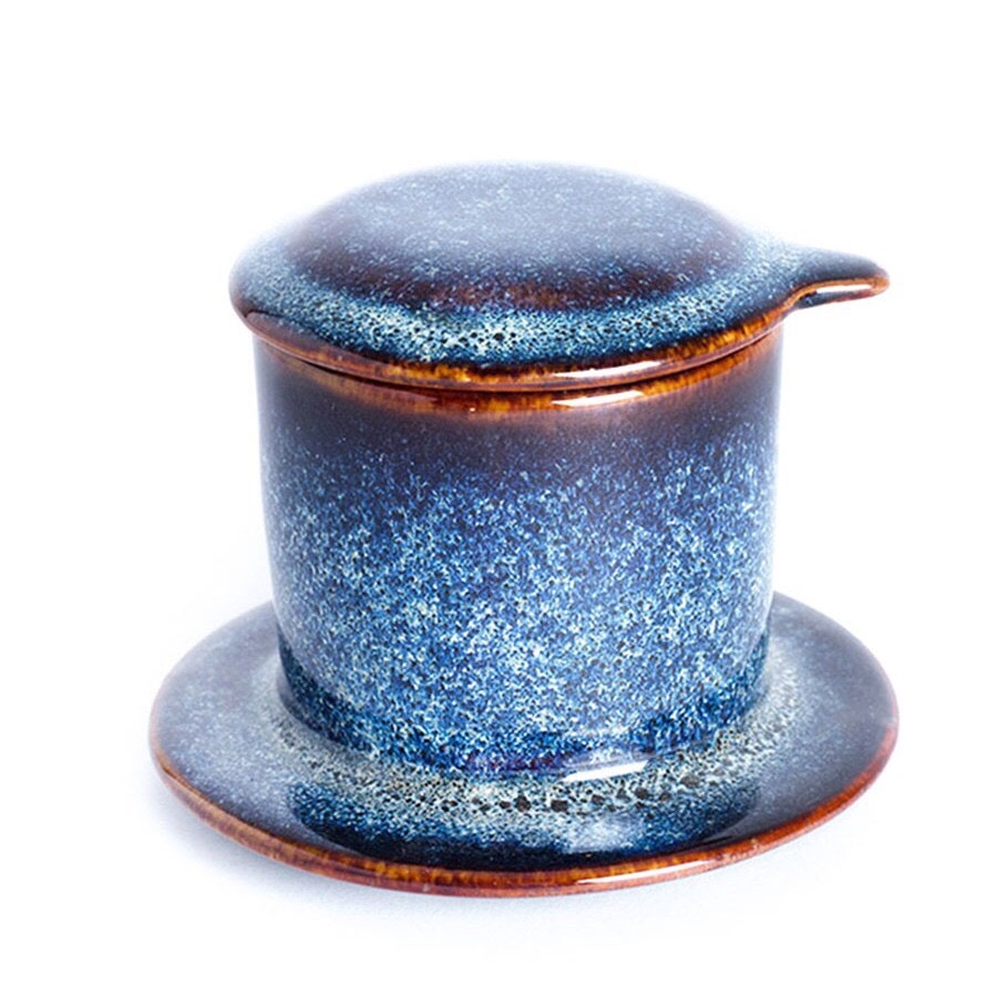 High-class porcelain filter coffee set, luxurious glaze made at Gia Oanh Ceramic Factory Authentic bat Trang