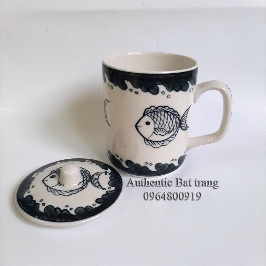 3-IN1 COFFEE FILTER SET (COFFEE + FILTER + LID) IS SUPER CONVENIENT, HAND-PAINTED BY BAT TRANG AUTHENTIC CERAMICS FACTORY