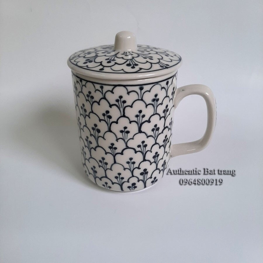 3-IN1 COFFEE FILTER SET (COFFEE + FILTER + LID) IS SUPER CONVENIENT, HAND-PAINTED BY BAT TRANG AUTHENTIC CERAMICS FACTORY
