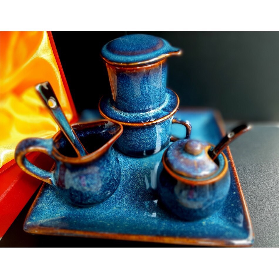 COFFEE GIFT SET (S2) - UNIQUE AND MEANING GENERAL CERAMIC GIFTS OF AUTHENTIC AUTHENTIC Bat Trang