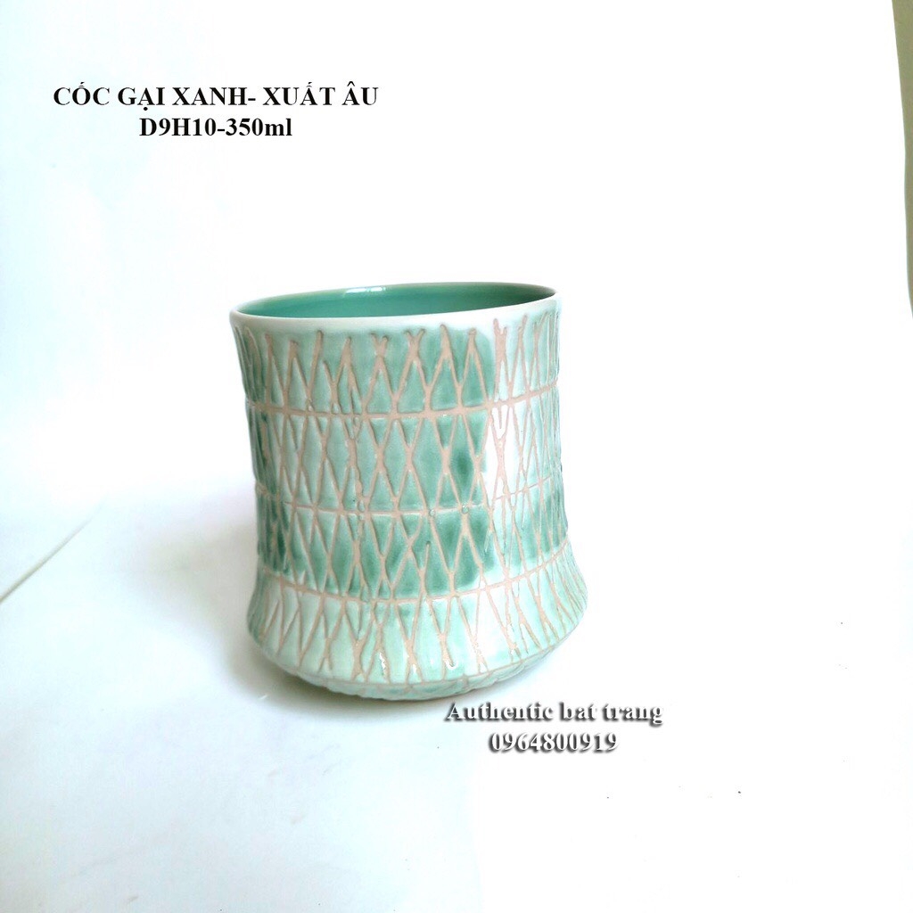 TEA, COFFEE Cup with scratched motifs EUROPEAN STYLE - LUXURY - LUXURY - UNIQUE. Authentic Bat Trang Ceramics Factory