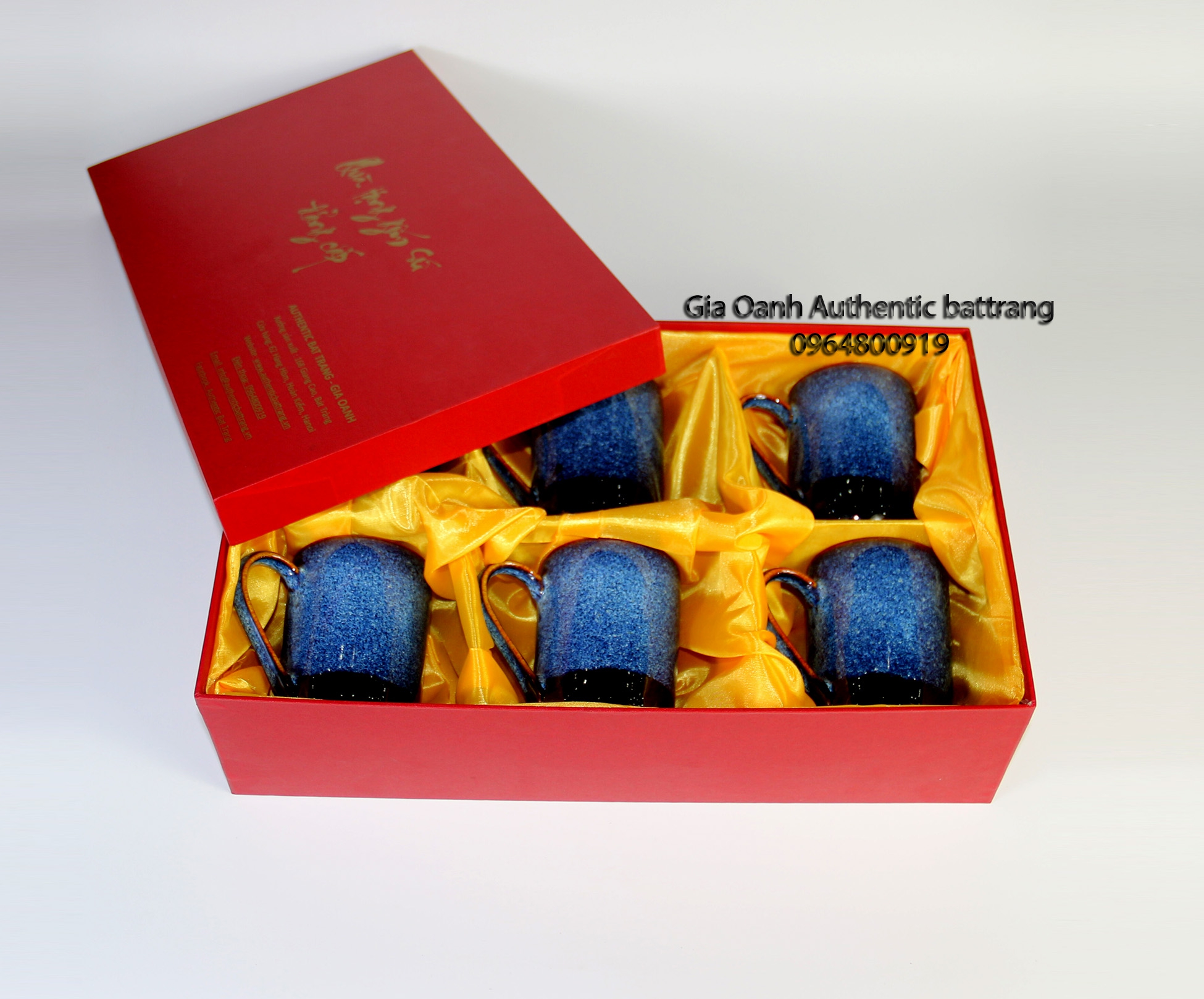 Bộ quà tặng cốc uống trà men đẳng cấp bát tràng- quà tặng tết nguyên đán và quà tặng gia đình cực ý nghĩa