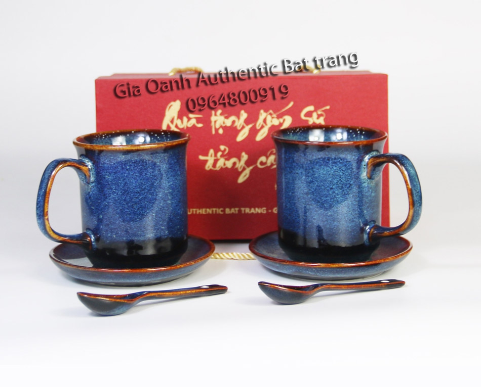 Bộ cốc uống trà, uống nước, uống cà phê Sản phẩm quà tặng gốm sứ đẳng cấp đẹp và ý nghĩa