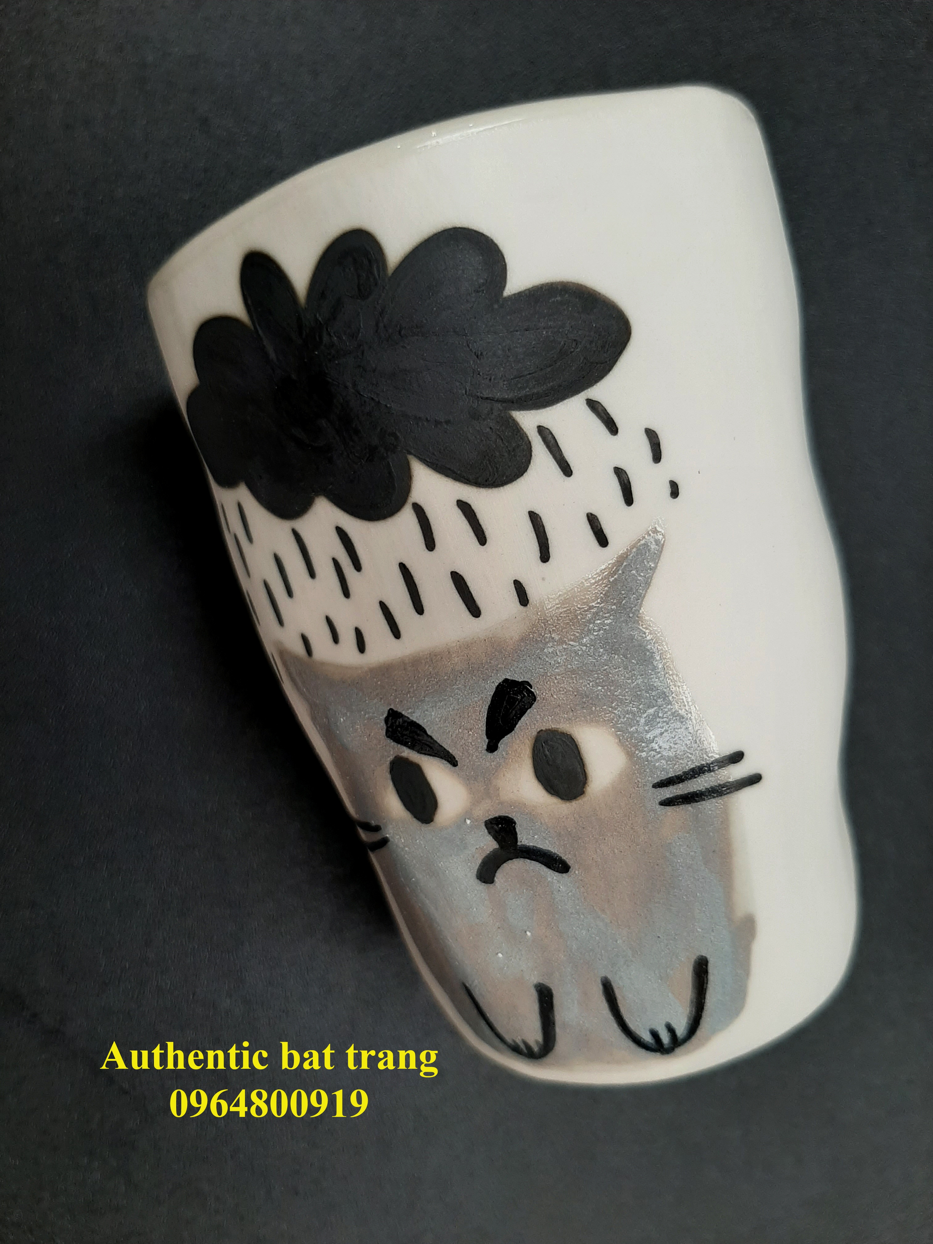 nice cups with cute design make in bat trang